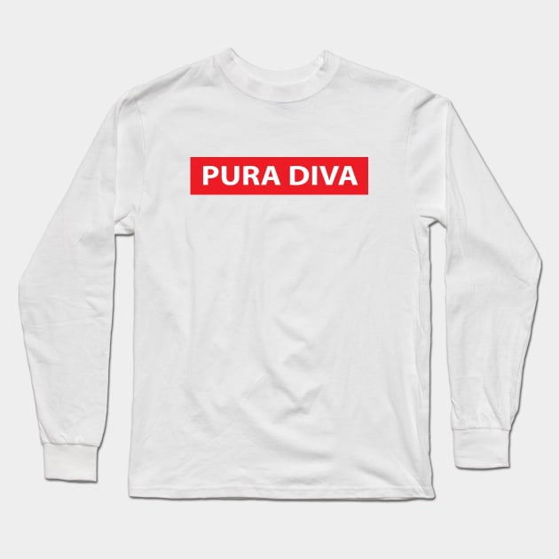 Pura Diva Costa Rica Tica Long Sleeve T-Shirt by Estudio3e